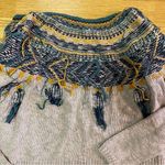 Gimmicks by BKE Gimmicks BKE Oatmeal Fringe Coastal Cowgirl Western Chunky Cardigan Swea… Photo 5