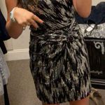 Black And Silver Homecoming Dress Size M Photo 0