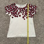 Diane Von Furstenberg  white, red & black cotton falling stones tee Photo 5