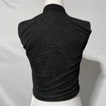 ZARA Slit Front Cap Sleeve Cropped Tie Neck Top Black Size Small 5410/234/800 Photo 12