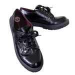 Madden Girl black croc-embossed leather lace-up Platform Oxford Casual Shoe Photo 1