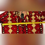Ralph Lauren Lauren  Southwest Tribal Ruffle V Neck top Blouse 3/4 sleeve stretch Photo 3