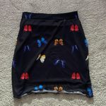 Daisy Street Black  Colorful Butterfly Small Skirt Photo 1
