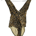 Mara Hoffman  leopard front twist one piece swimsuit sz S Photo 0