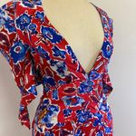 Plunging Neckline Dress Red Size 4 Photo 1