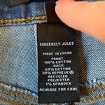 Sincerely Jules Button Fly Denim Shorts Size 3/26 Distressed Blue Photo 4