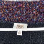 True Craft  Stripe Purple and Gray V-neck Sweater(Size Medium) Photo 2