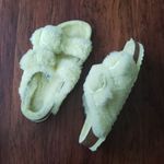 Birkenstock  Yellow Big Buckle Chic Feminine Y2K Shearling Sandals Size 38 Narrow Photo 0