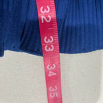 VINTAGE Victor Costa Blue‎ Ruffle Dress Sz 10 Long Sleeve Nylon Tie Belt Blue Photo 8