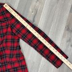 BeFree Tartan Plaid Double Breasted Tie Waist Trench Overcoat Red XS Photo 13