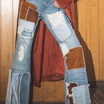 Revice Denim Revive Cowboy Patchwork A-List / Paparazzi Flare Jeans Sz 26 Photo 0