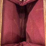 Etienne Aigner  Vintage Leather Wooden Elegant Red Clutch Handbag Photo 5