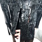 Mac Duggal NEW NWT Long Sleeve High Neck Carwash Panel Sequin Maxi Dress Black Photo 7