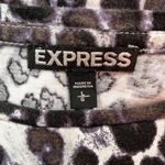 EXPRESS  Mini Dress Black/Purple Leopard Print Size L Photo 6