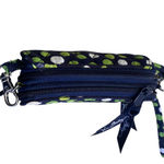 Vera Bradley Navy Blue LUCKY YOU Polka Dots Adjustable Crossbody Wallet Purse Photo 6