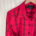Foxcroft  Wrinkle Free Shaped Fit Button Down Shirt Women's Size 14 Red Plaid Photo 2