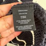 Theory Emmeris Ibisco Sweater Womens M Navy Striped Cotton Knit Short Sleeve Top Photo 7