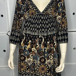 Blush  Multicolor Polyester V-Neck Dress Size Large Photo 0