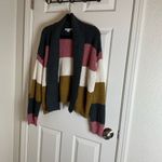 American Eagle Colorblock Open Front Cardigan Sweater size large Pink Photo 1