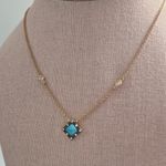 NWT Freida Rothman 14K Gold 925 Silver Turquoise Necklace With Cz Accents Blue Photo 6