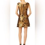 Tracy Reese Black Label Cleopatra Dress Gold Sequins Black Beaded Cutouts size 8 Photo 1