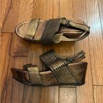 Antelope  Bronze Metallic Wedge Platform Sandals Photo 1