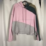 Free People Movement All or Nothing Patchwork Sweatshirt Gray Pink Olive Navy L Size L Photo 8