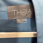 Woman THEIA COUTURE Storm Blue S/s Kimono Cape Satin Cocktail Dress Sz 4 NWT Photo 5