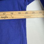 Sea Breeze Of California Cotton Painted Blouse Small Blue Floral Dragonfly Boho Photo 4