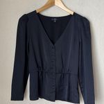 J.Crew  Black Satin Crepe Blouse  Photo 2