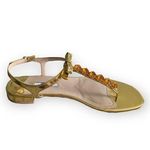 Prada  Sandals, Gold Bronze, Swarovski Crystals, NEW Photo 1