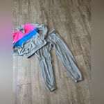 PINK - Victoria's Secret PINK Victoria’s secret Gray Tracksuit with Pink and Blue Accents Photo 3