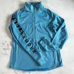 Under Armour  Women's Blue Long Sleeve Full Zip‎ Athletic Jacket Thumb Holes Photo 0
