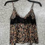 Free People Intimately Black Floral & Lace Trim Camisole - Size Small - Sexy Top Photo 7