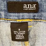 a.n.a  Distressed Mini Denim Skirt with Embroidered Details and Frayed Hem Size 8 Photo 8