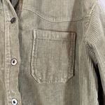 ZARA  Olive Ribbed Textured Long Sleeve Collared Button Down Shirt Women Sz S Photo 5