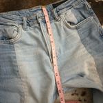 ALL SAINTS Kim Two Tone Asymmetric Hem Jeans in Mid Indigo Size 27 Photo 7