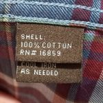 J. McLaughlin  M Cotton Plaid Button Down Long Sleeved Shirt Top in Blue Photo 7