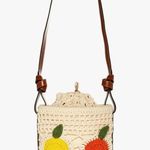 STAUD $395 Anita Leather Trimed Fruit Crochet Bucket Bag NEW Photo 7