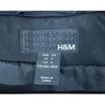 H&M Zip Up Trench Coat Womens Sz 4 Black Lightweight Office Academia Classic Photo 7