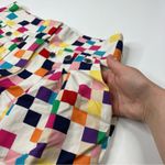Anthropologie Anthro Odille Rainbow Pixel Check Print Zip Front Cotton Mini Skirt Womens 2 Photo 7
