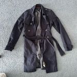 Tommy Hilfiger Navy Double-Breasted Belted Trench Coat Photo 0