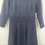 Eliza J Dress Navy Cocktail Formal Business Wedding Pleated Long Sleeve NWT SZ 6 Photo 6