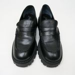 Free People Lyra Lug Sole Black Platform Penny Loafer Photo 2