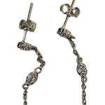 Adornia Rhodium Plated Swarovski Crystal & 7mm Freshwater Pearl Drop Earring NEW Photo 3