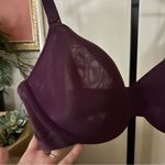 CUUP The Demi Bra Spacer Lightweight Mesh Cosmos Burgundy Purple Size 38H Photo 2