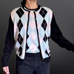 Saks 5th Avenue Vintage Y2K Silk & Cashmere argyle sweater set - Real Clothes [H3R] Photo 1