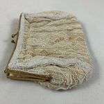 Vintage 7x5” white glass beaded snap clutch Photo 1