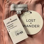 Lost + Wander NWT  Blush Pink Bird Song Midi Dress, Size Medium Photo 8