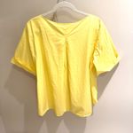 COS  Yellow Textured Cotton Dolman Sleeve Top Women Size 12 Photo 1